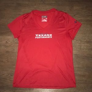 🏈 LIKE NEW! Under Armour Texans V-Neck T-shirt!